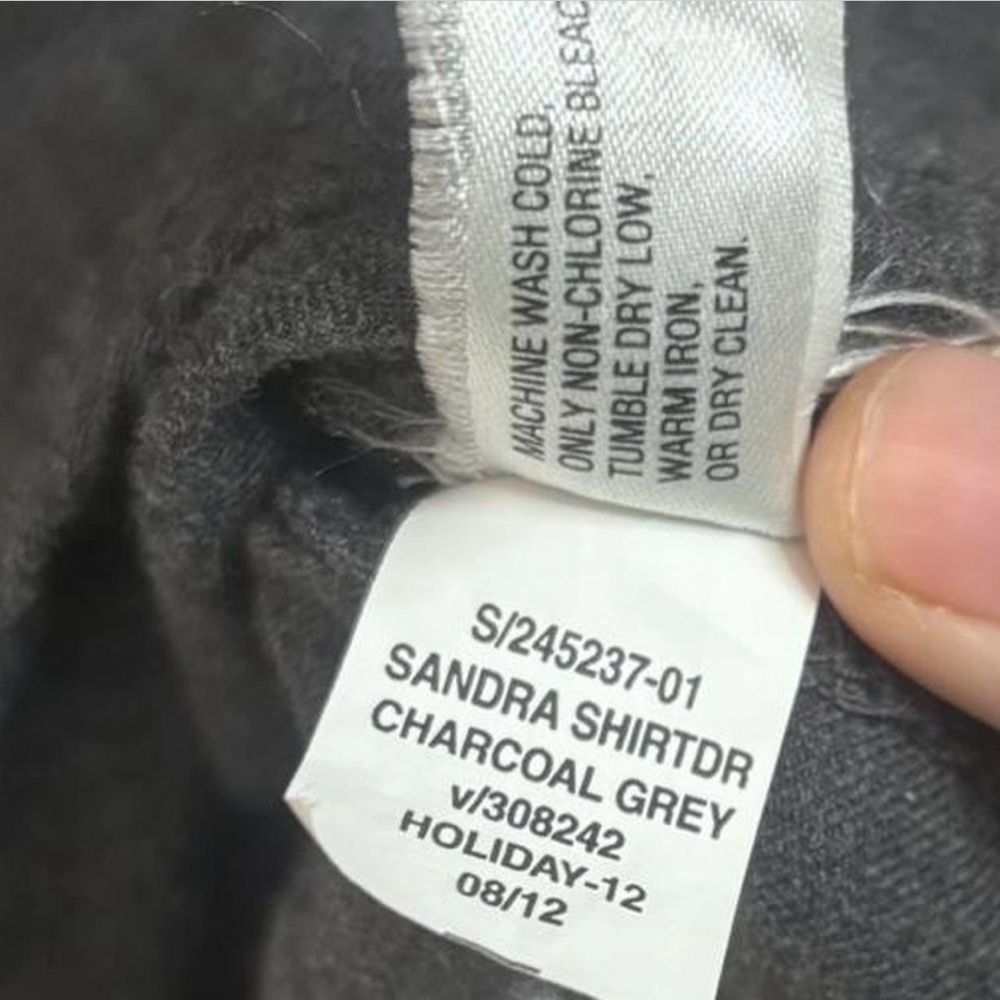 GAP Charcoal Grey Long Sleeve Dress, XS - Picture 6 of 6